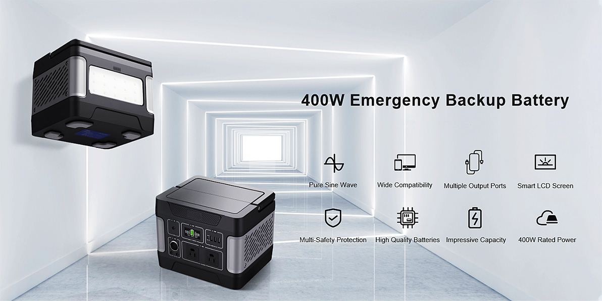 চার্জ করার জন্য 400W শক্তি সঞ্চয়স্থান জরুরী সৌর জেনারেটর